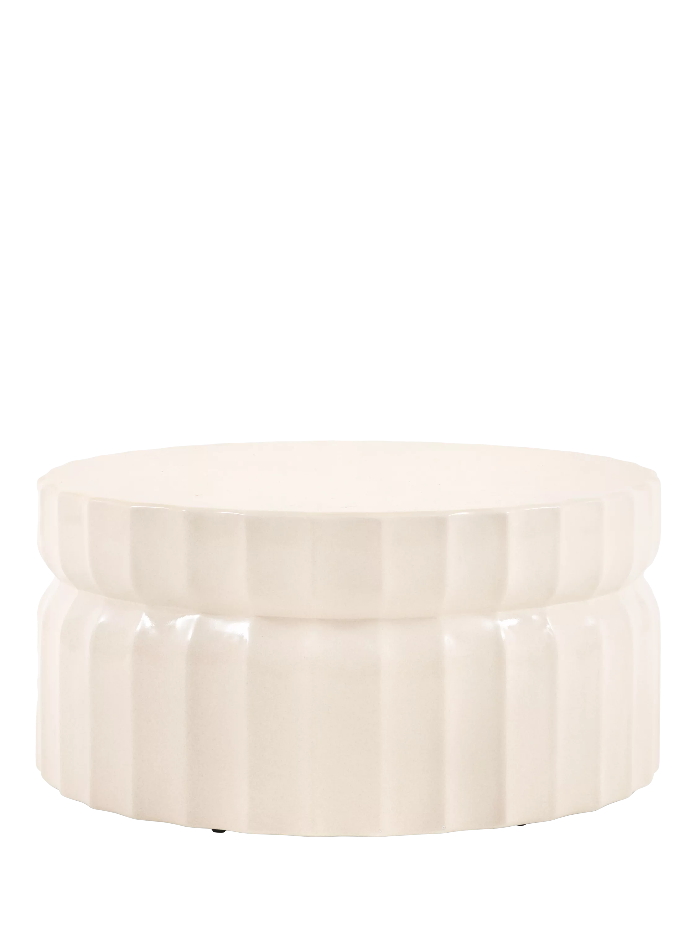 Gallery Direct round coffee table 80cm cream (British brand)