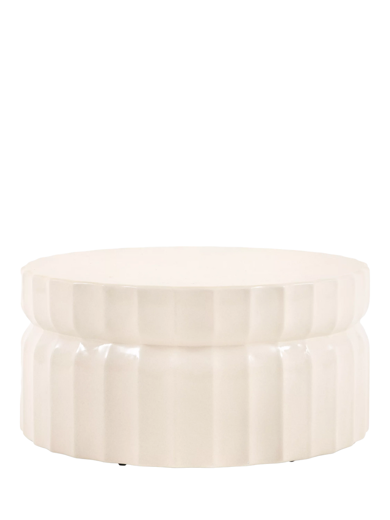 Gallery Direct round coffee table 80cm cream (British brand)