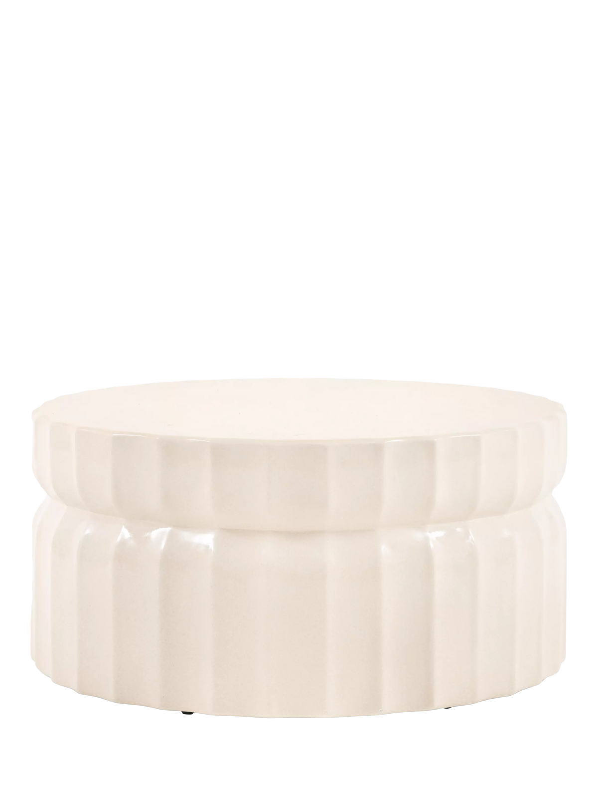 Gallery Direct round coffee table 80cm cream (British brand)