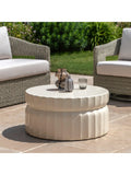 Gallery Direct round coffee table 80cm cream (British brand)