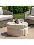 Gallery Direct round coffee table 80cm cream (British brand)