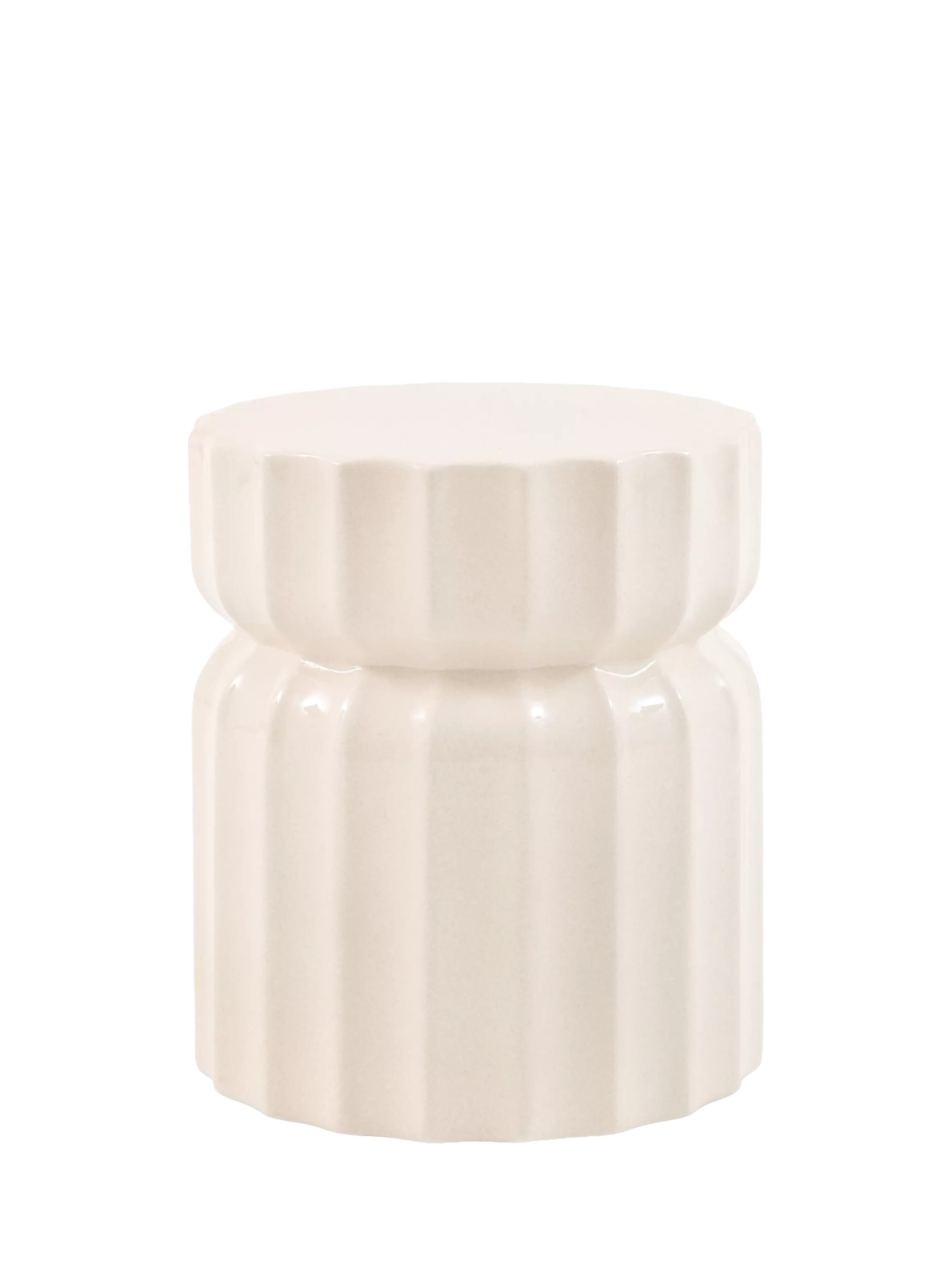 Gallery Direct Cirella round cream side table, UK version