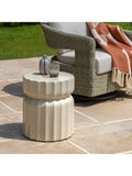 Gallery Direct Cirella round cream side table, UK version