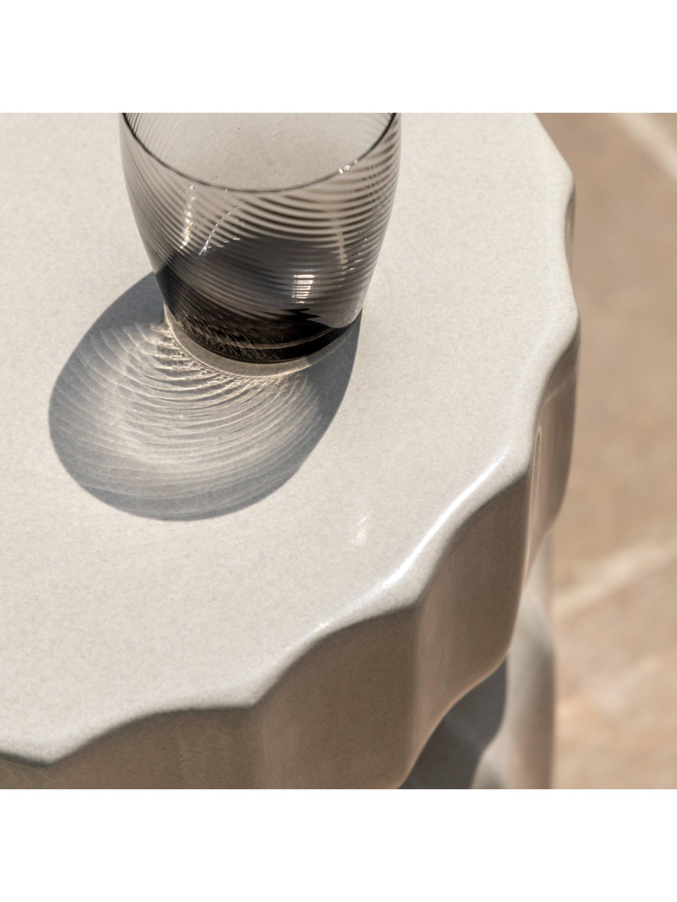 Gallery Direct Cirella round cream side table, UK version