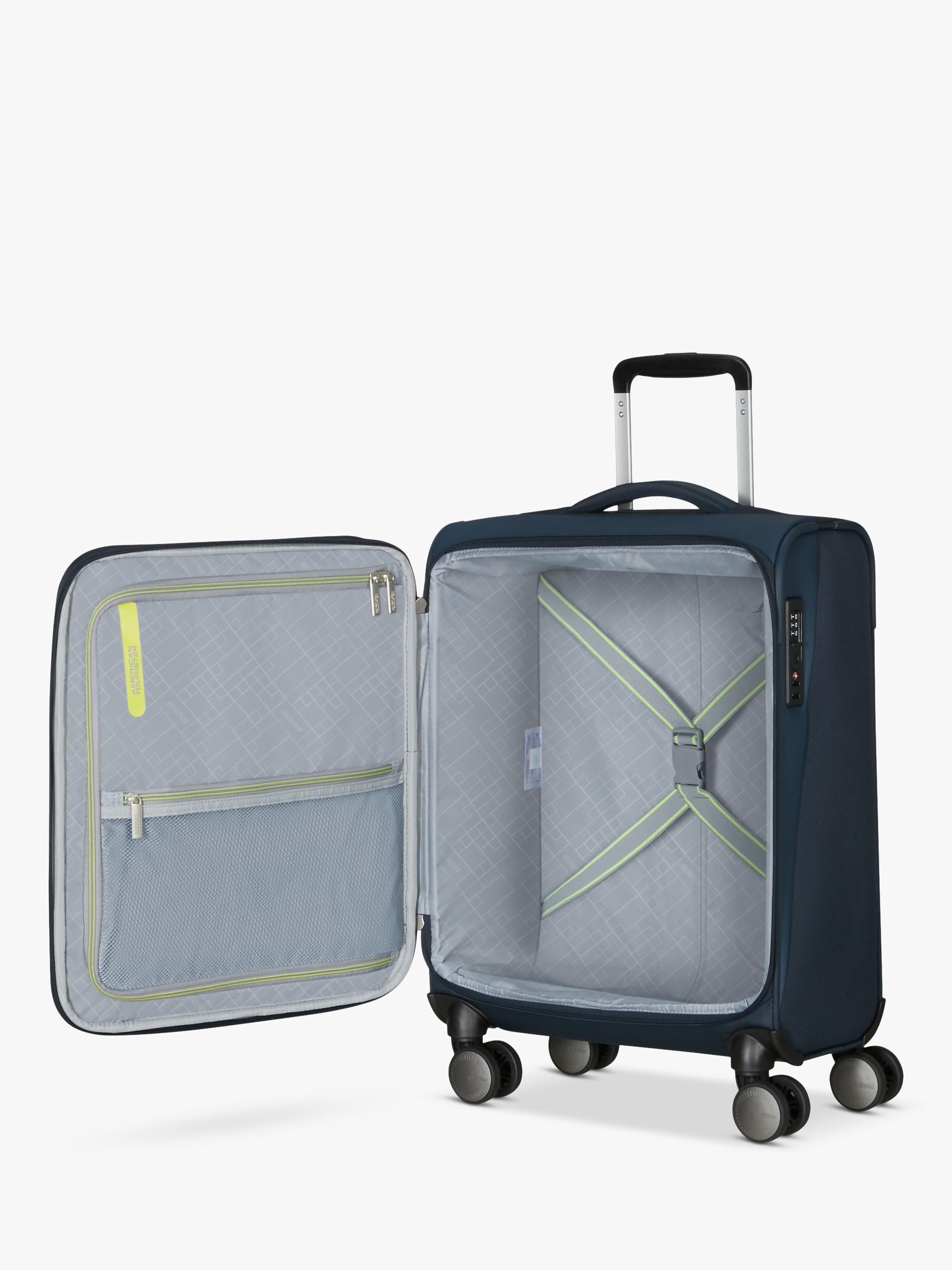American Tourister Wanderlite cabin suitcase dark navy 44L - British product