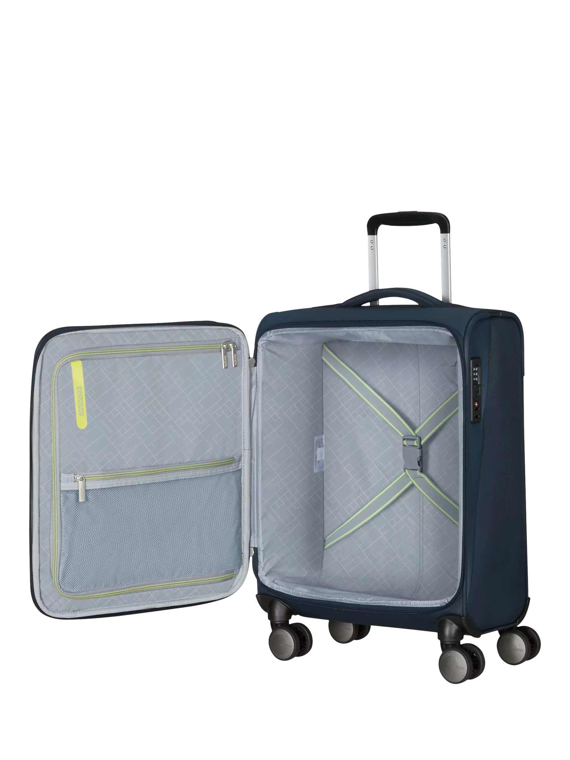 American Tourister Wanderlite cabin suitcase dark navy 44L - British product