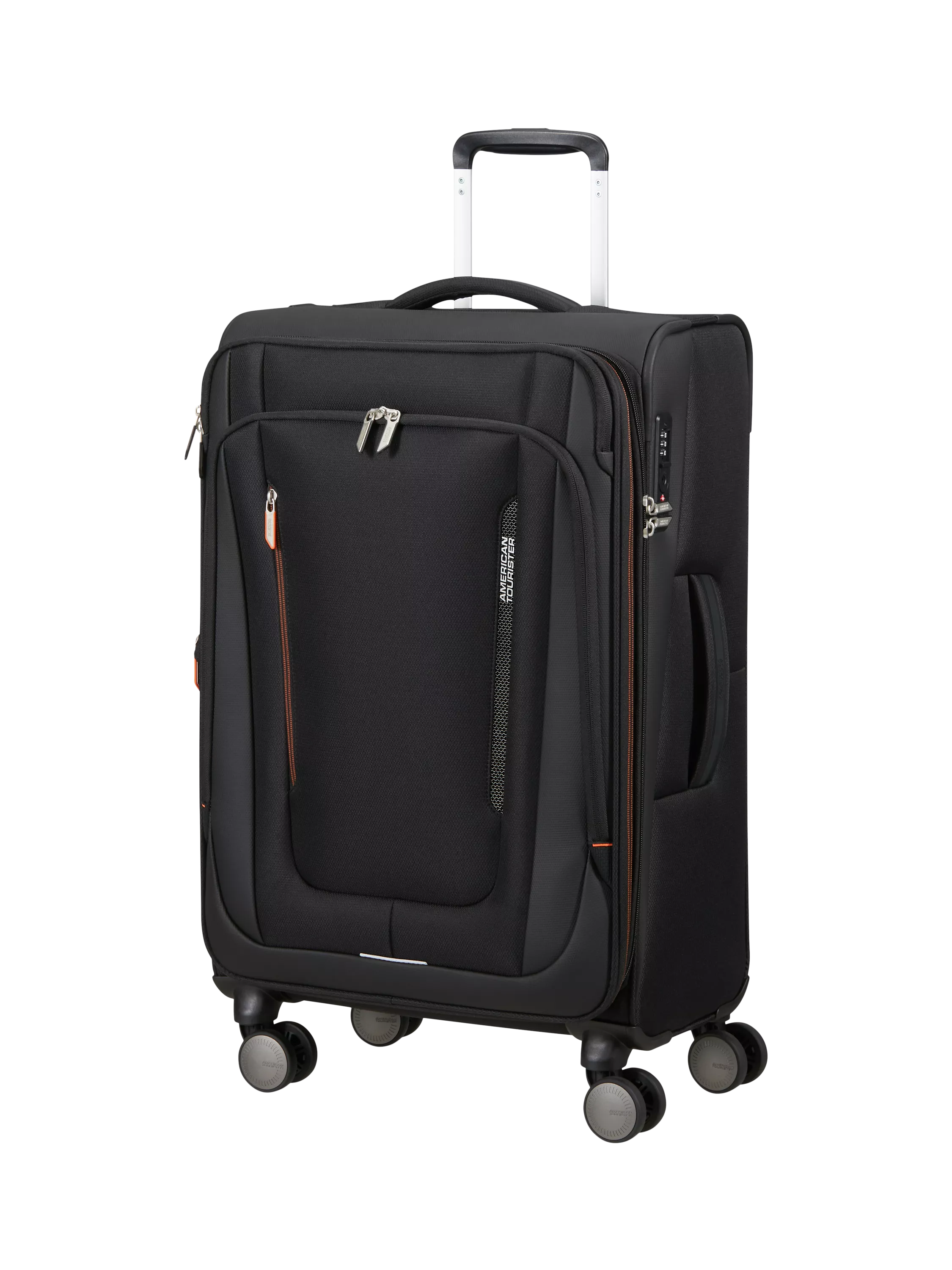 American Tourister Wanderlite Expandable 8-Wheel Medium Spinner Suitcase 73L Dark Khaki