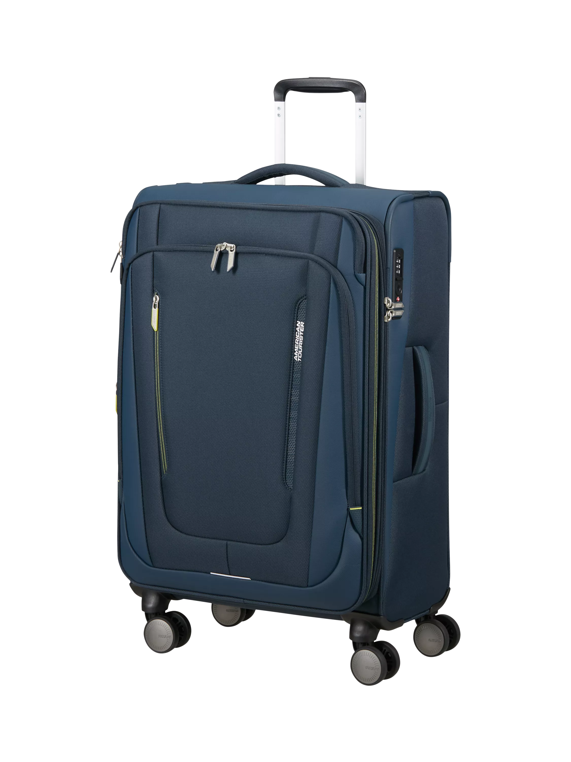 American Tourister Wanderlite Expandable 8-Wheel Medium Spinner Suitcase 73L Dark Khaki