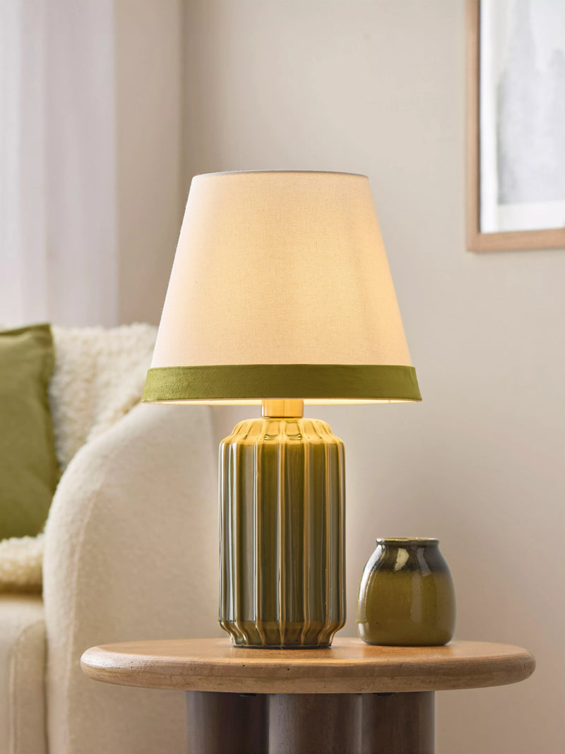 John Lewis Audrey fluted ceramic table lamp, UK version