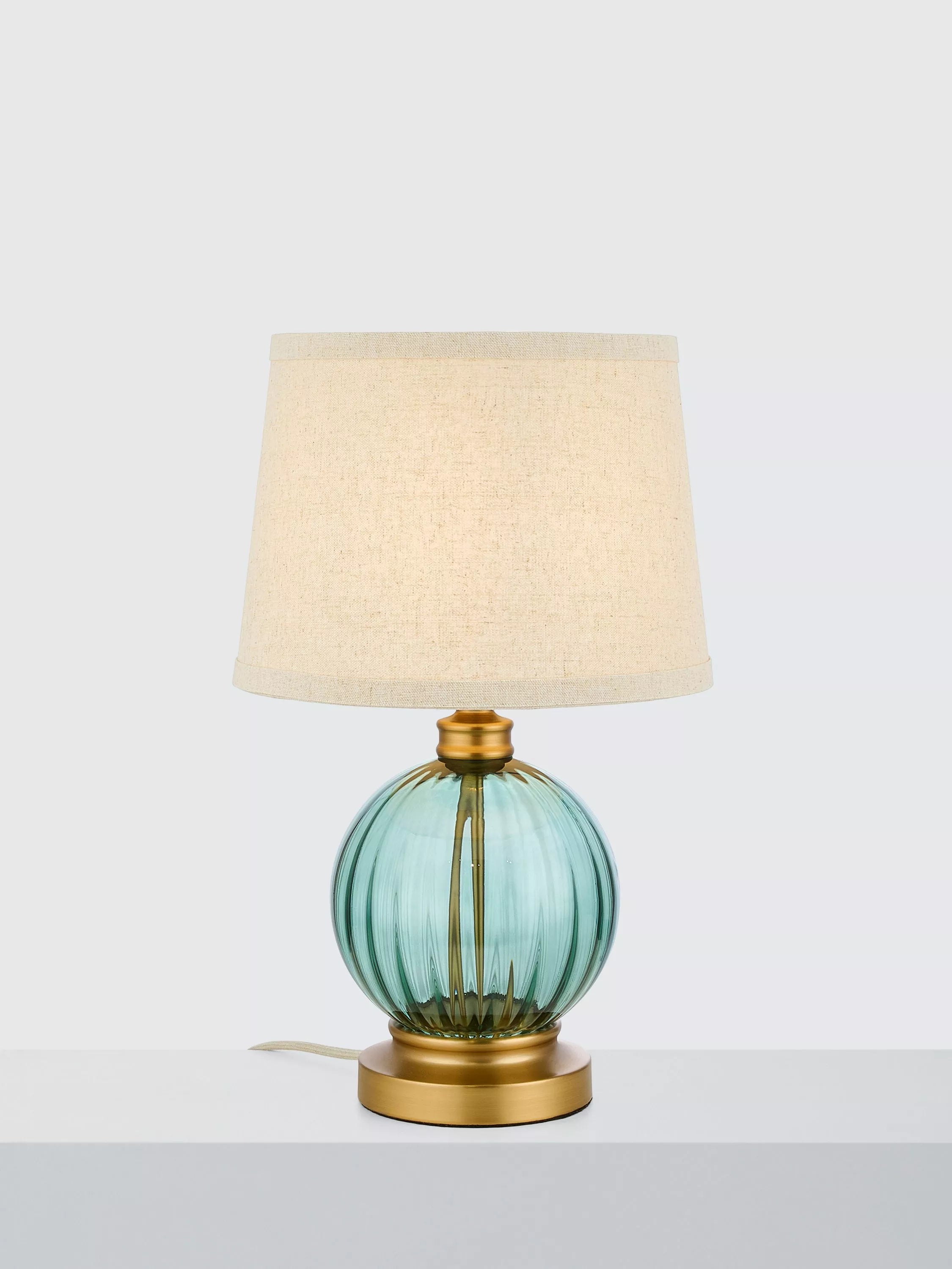 John Lewis ribbed glass table lamp rosemary green - British product