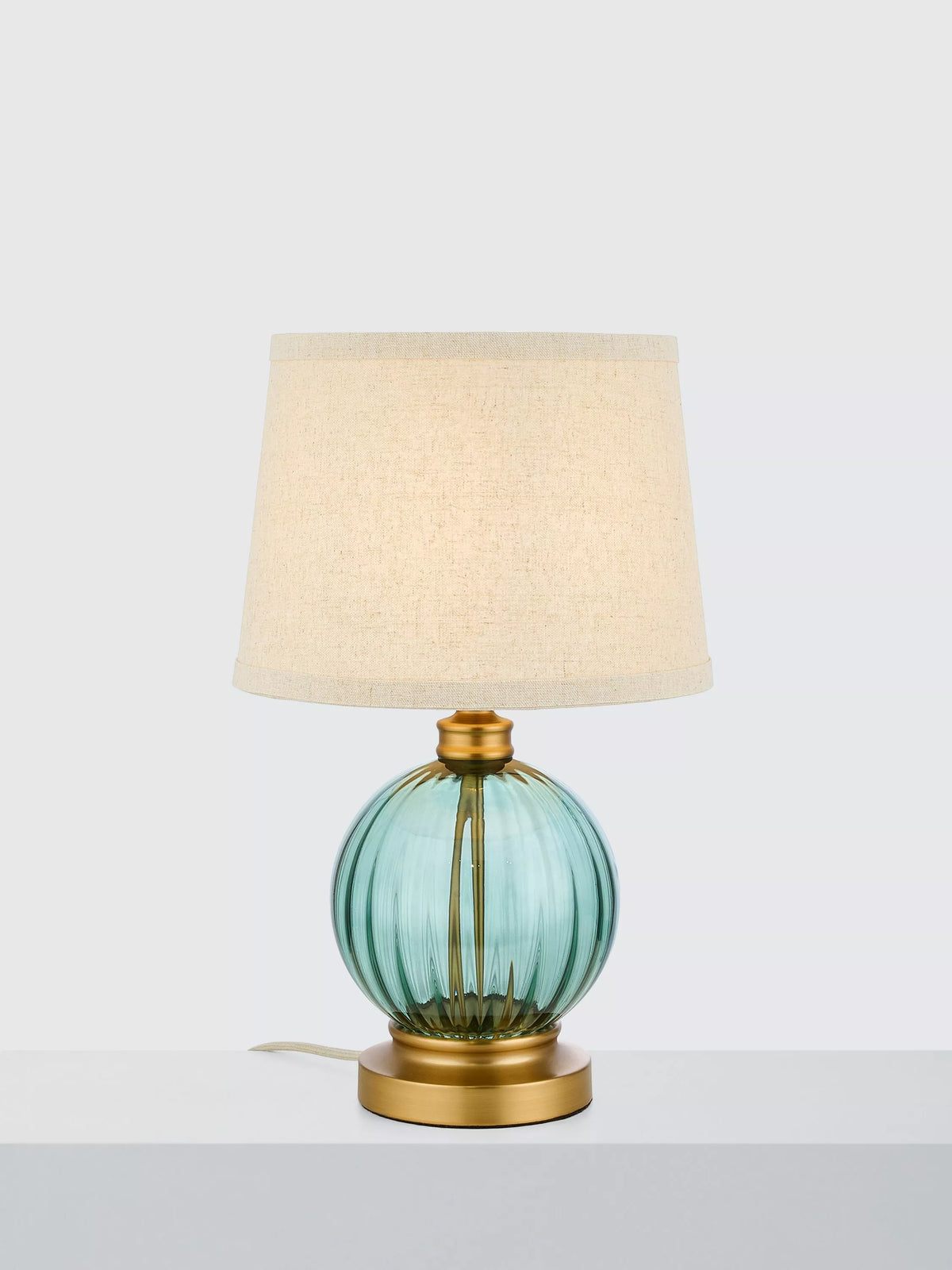 John Lewis ribbed glass table lamp rosemary green - British product
