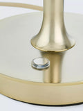 John Lewis Parafina lamp polished brass and glass shade, UK version
