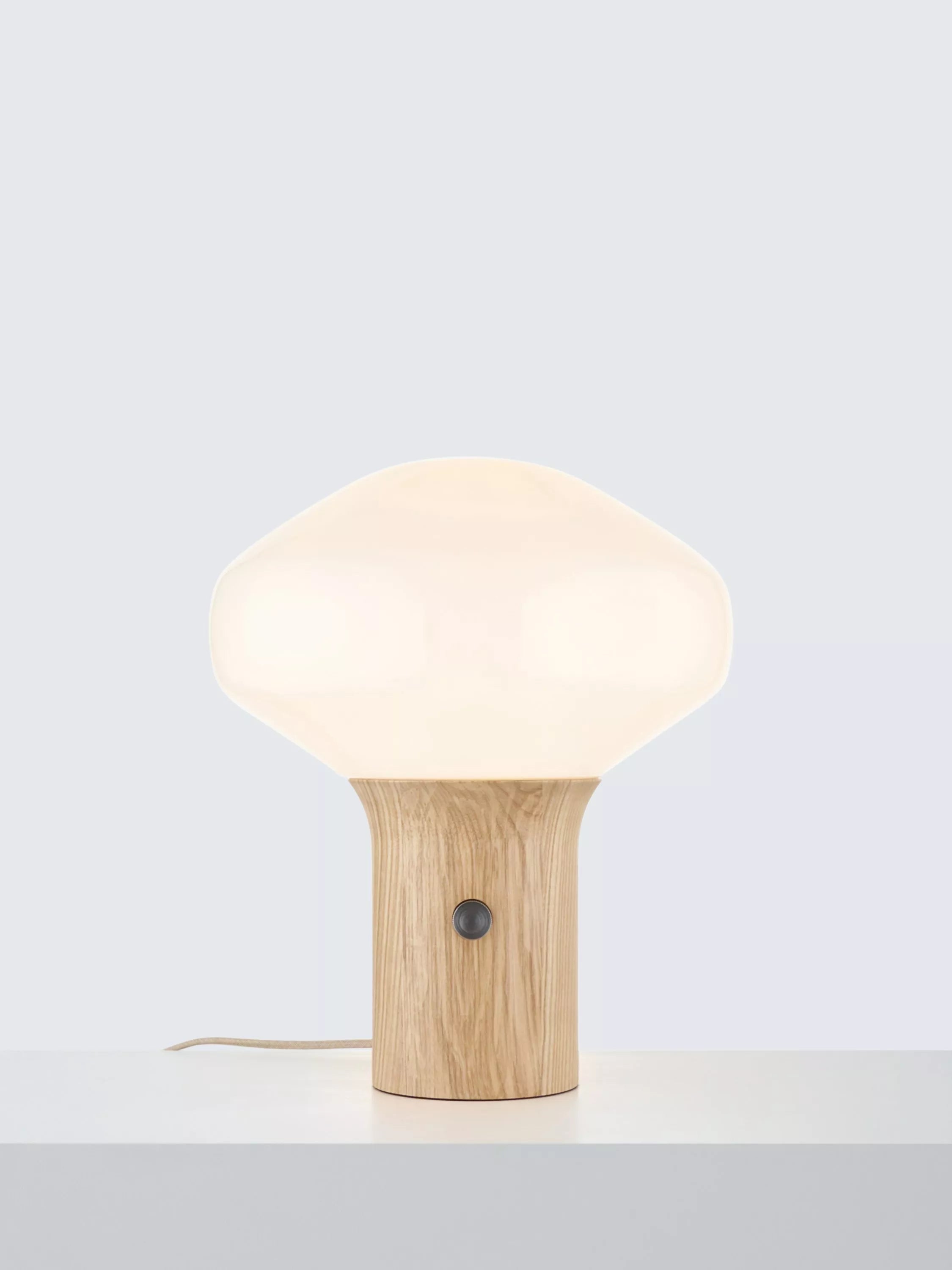 John Lewis Temple table lamp oak effect medium, UK version