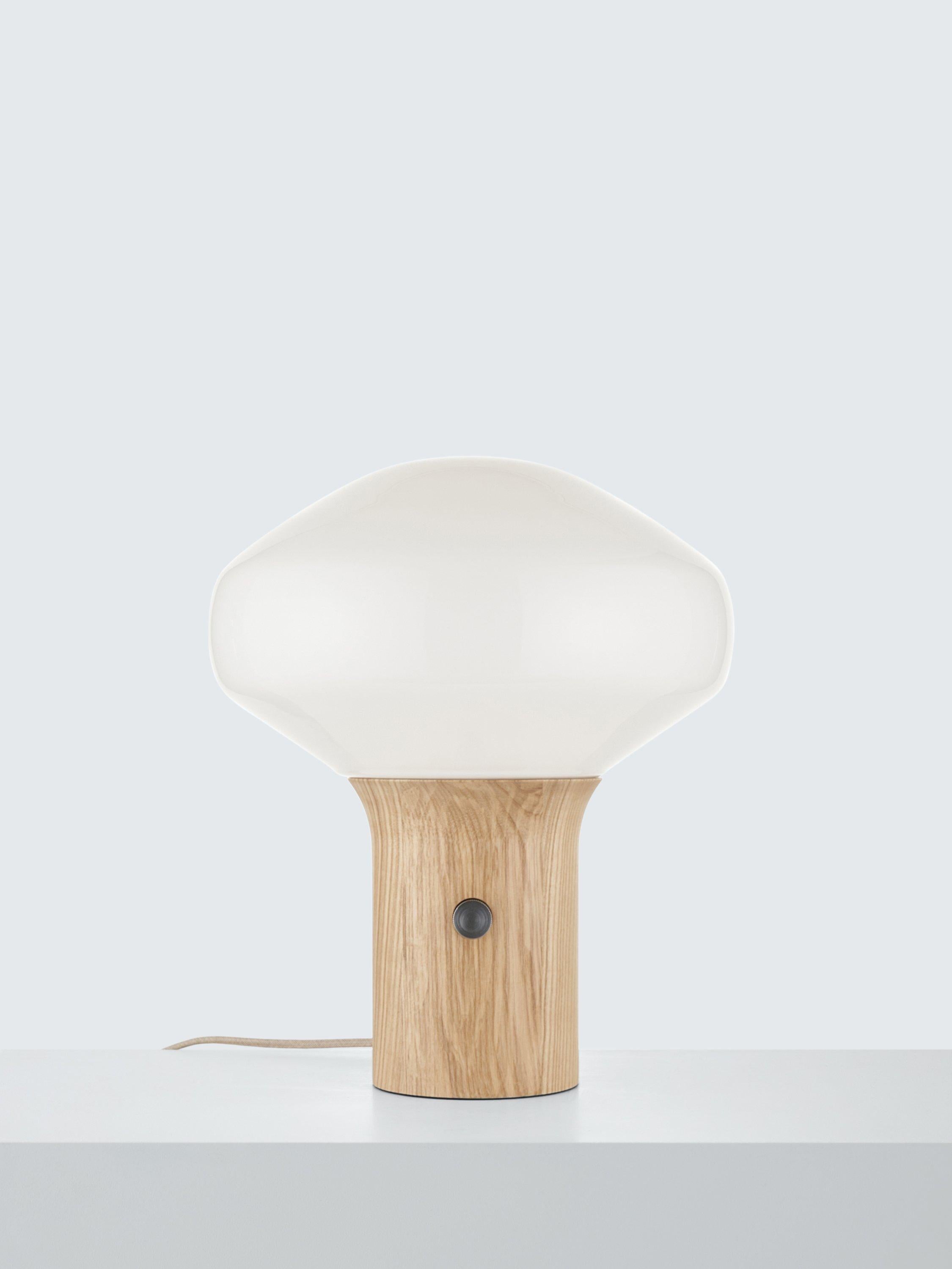 John Lewis Temple table lamp oak effect medium, UK version