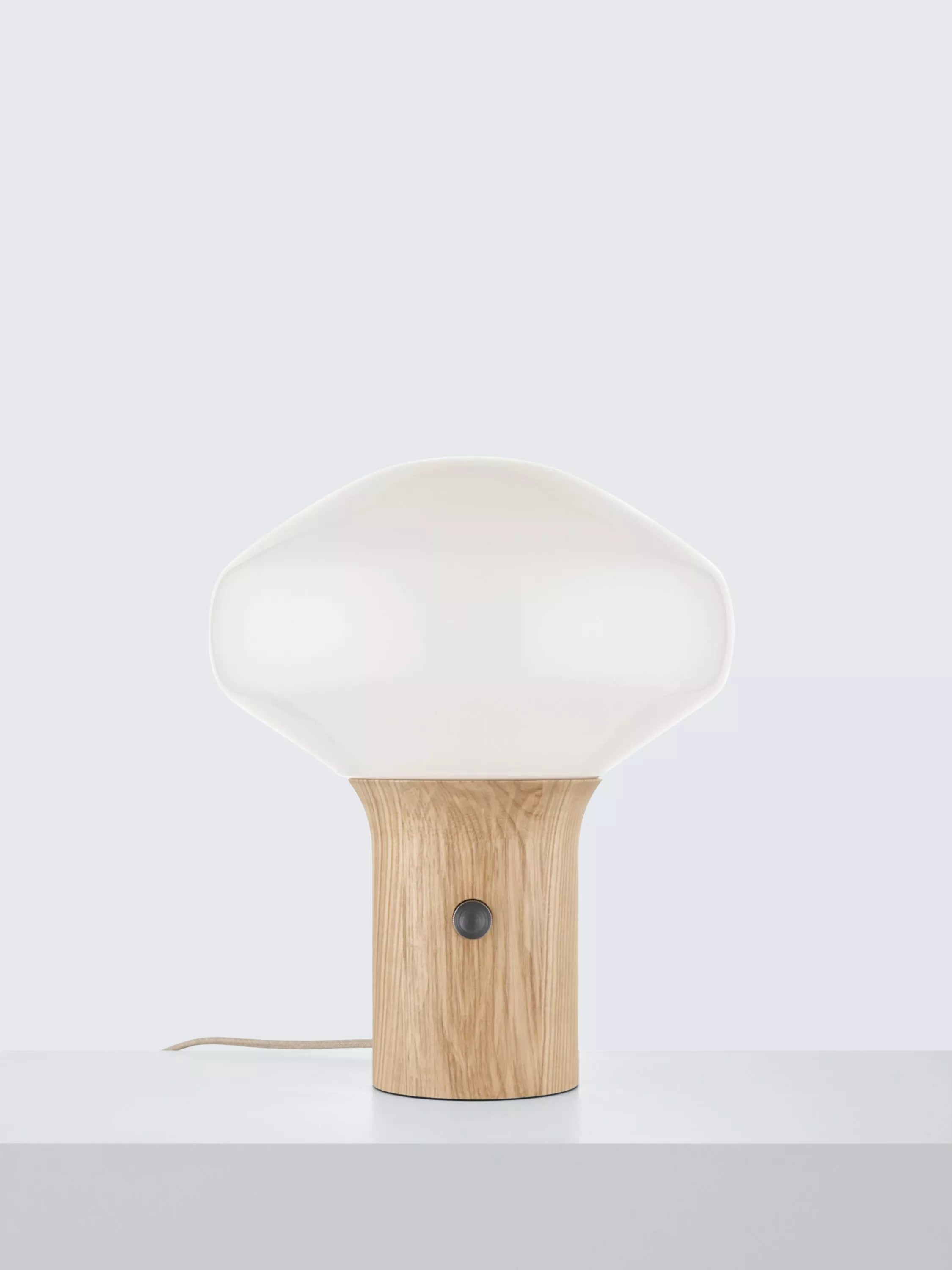 John Lewis Temple table lamp oak effect medium, UK version