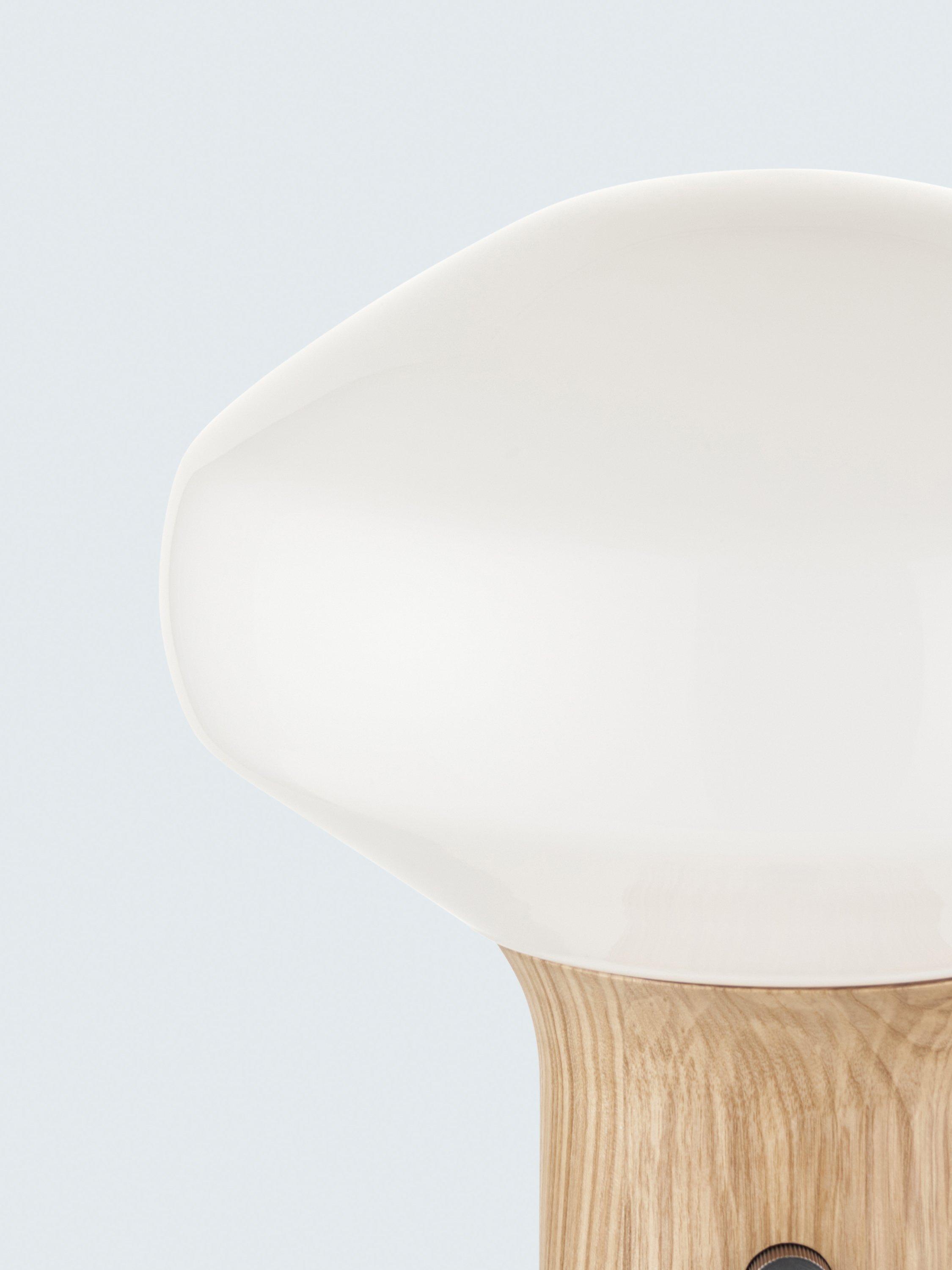 John Lewis Temple table lamp oak effect medium, UK version