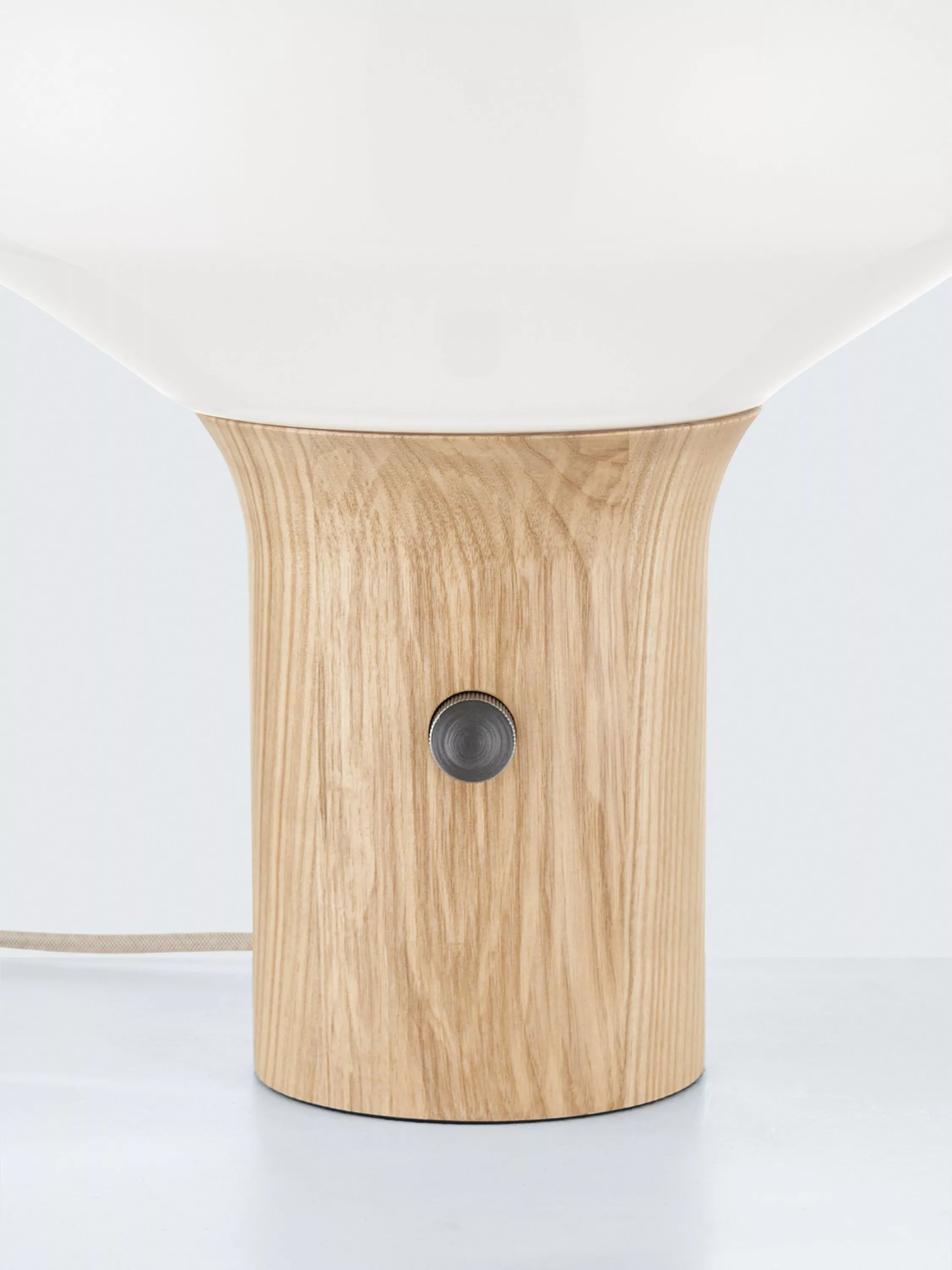 John Lewis Temple table lamp oak effect medium, UK version