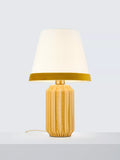 John Lewis Audrey Fluted Ceramic Table Lamp, Ochre