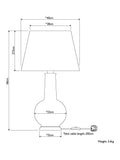 John Lewis Hatherleigh ceramic table lamp, imported from the UK