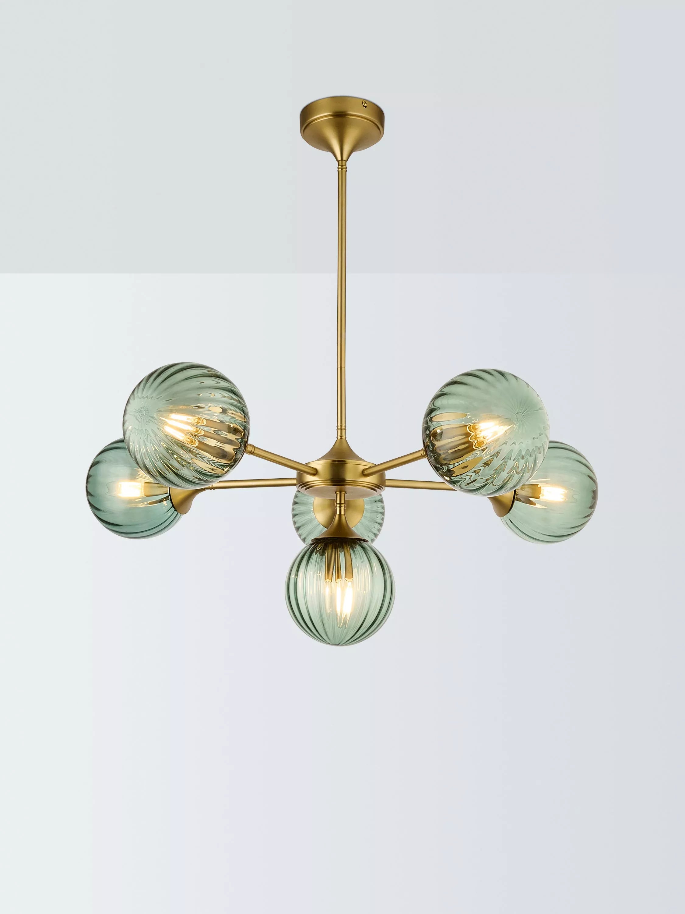 John Lewis Austen green ribbed glass pendant light - British product