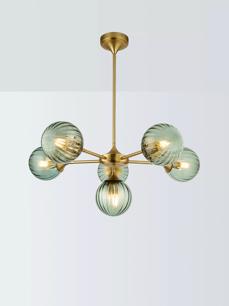 John Lewis Austen green ribbed glass pendant light - British product