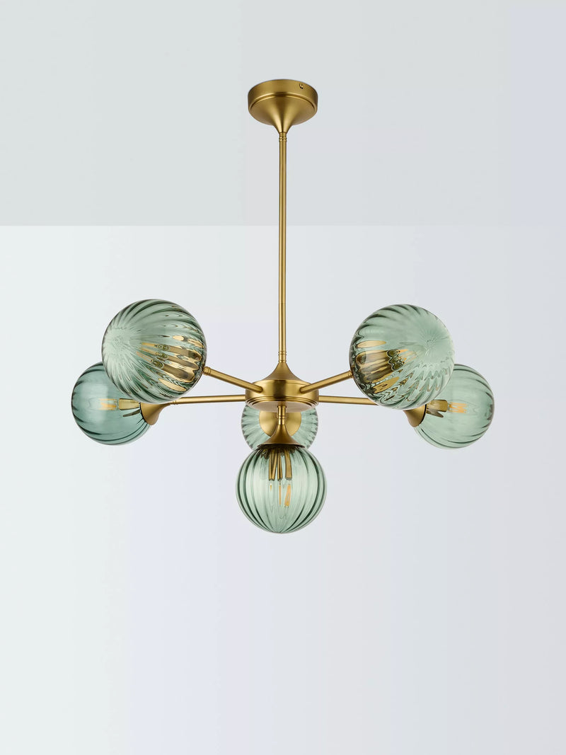 John Lewis Austen green ribbed glass pendant light - British product
