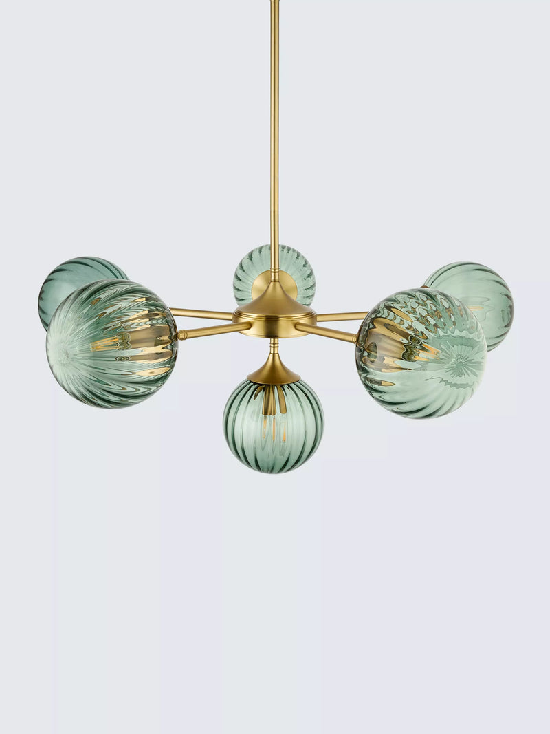 John Lewis Austen green ribbed glass pendant light - British product