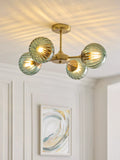 John Lewis Austen semi-flush ceiling light turquoise glass shades - British product