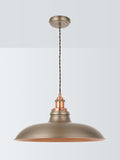 John Lewis Baldwin wide pendant ceiling light aged pewter (British brand)