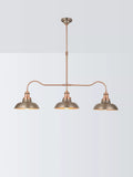 John Lewis Baldwin 3 Pendant Over Diner Bar Ceiling Light, Pewter