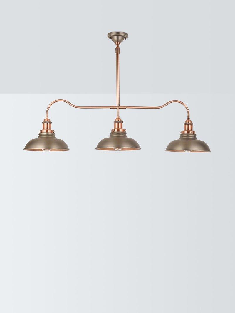 John Lewis Baldwin 3 pendant bar ceiling light pewter (British brand)