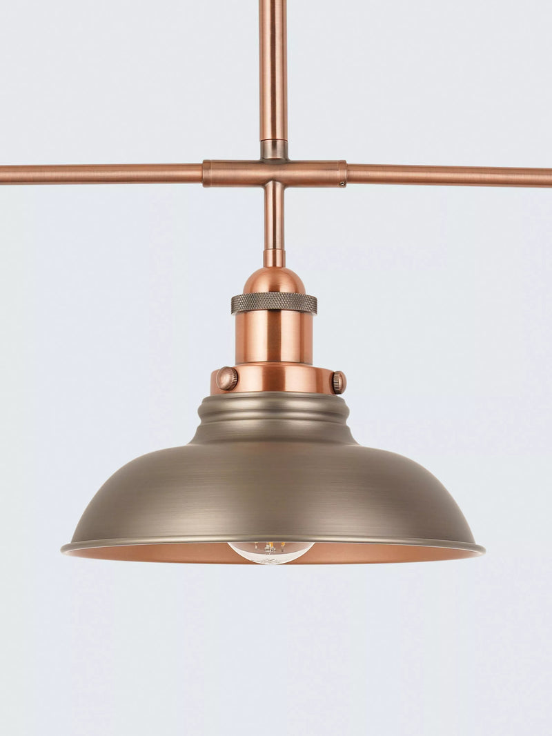 John Lewis Baldwin 3 pendant bar ceiling light pewter (British brand)