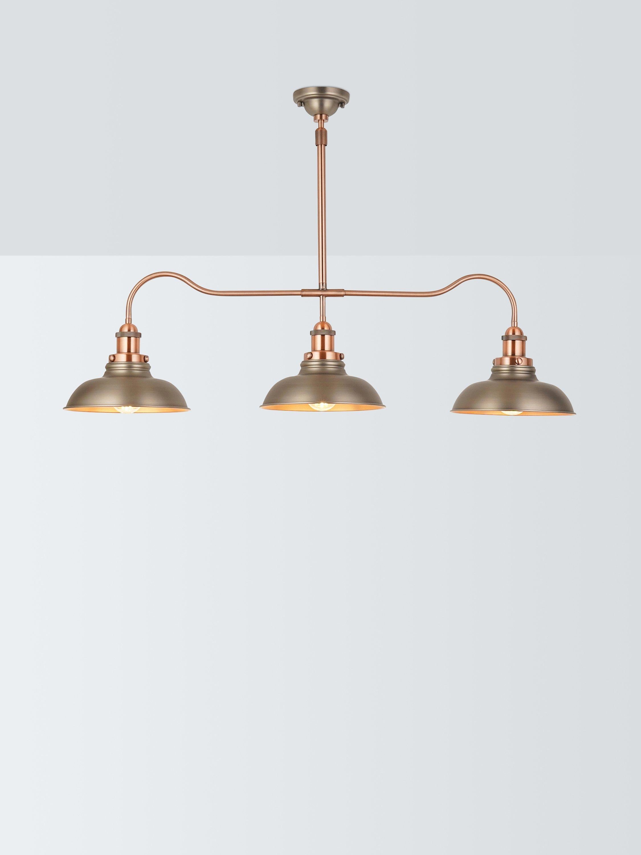 John Lewis Baldwin 3 pendant bar ceiling light pewter (British brand)