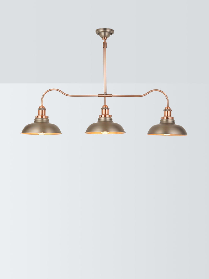 John Lewis Baldwin 3 pendant bar ceiling light pewter (British brand)