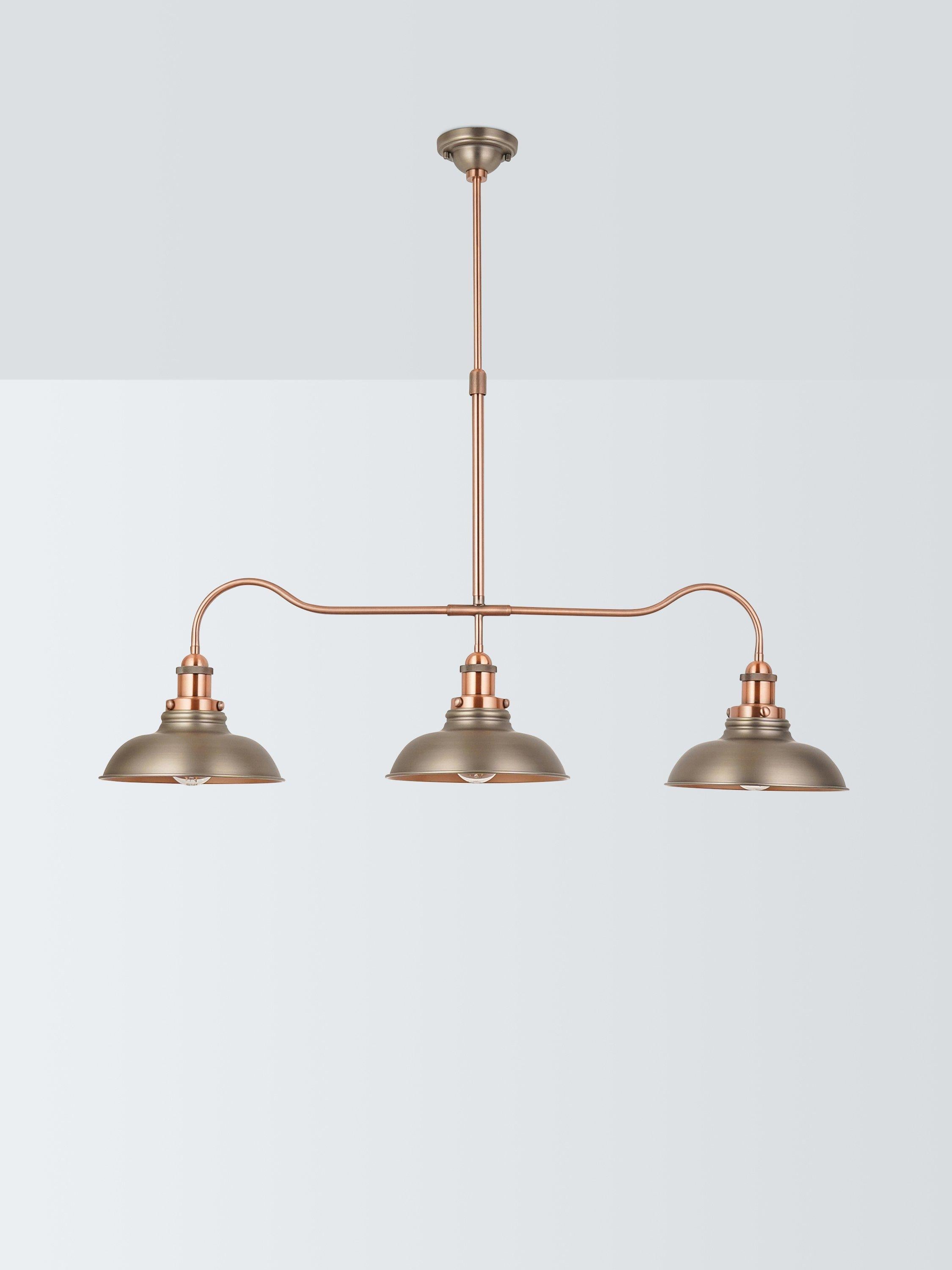 John Lewis Baldwin 3 pendant bar ceiling light pewter (British brand)