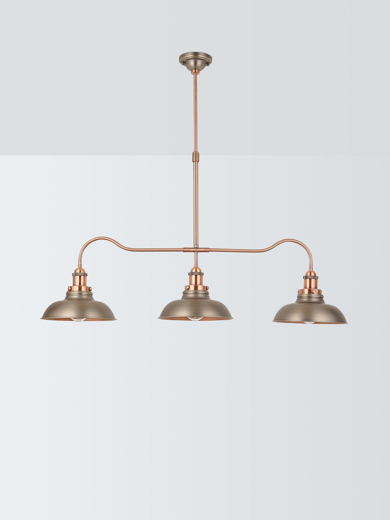John Lewis Baldwin 3 pendant bar ceiling light pewter (British brand)