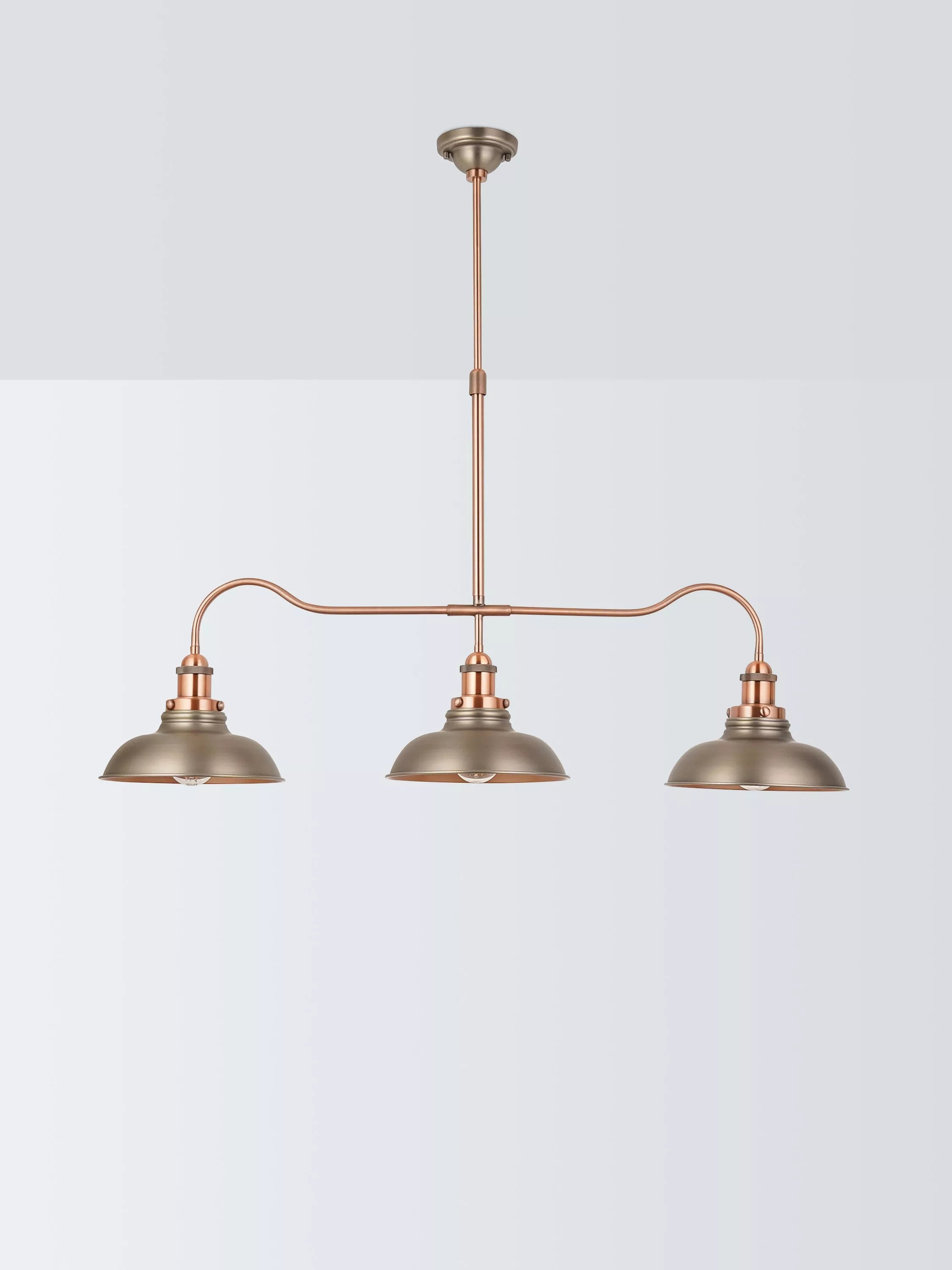 John Lewis Baldwin 3 pendant bar ceiling light pewter (British brand)