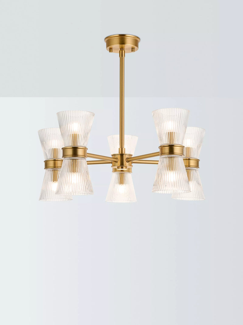 John Lewis Cuthbert ceiling light antique brass, imported from the UK
