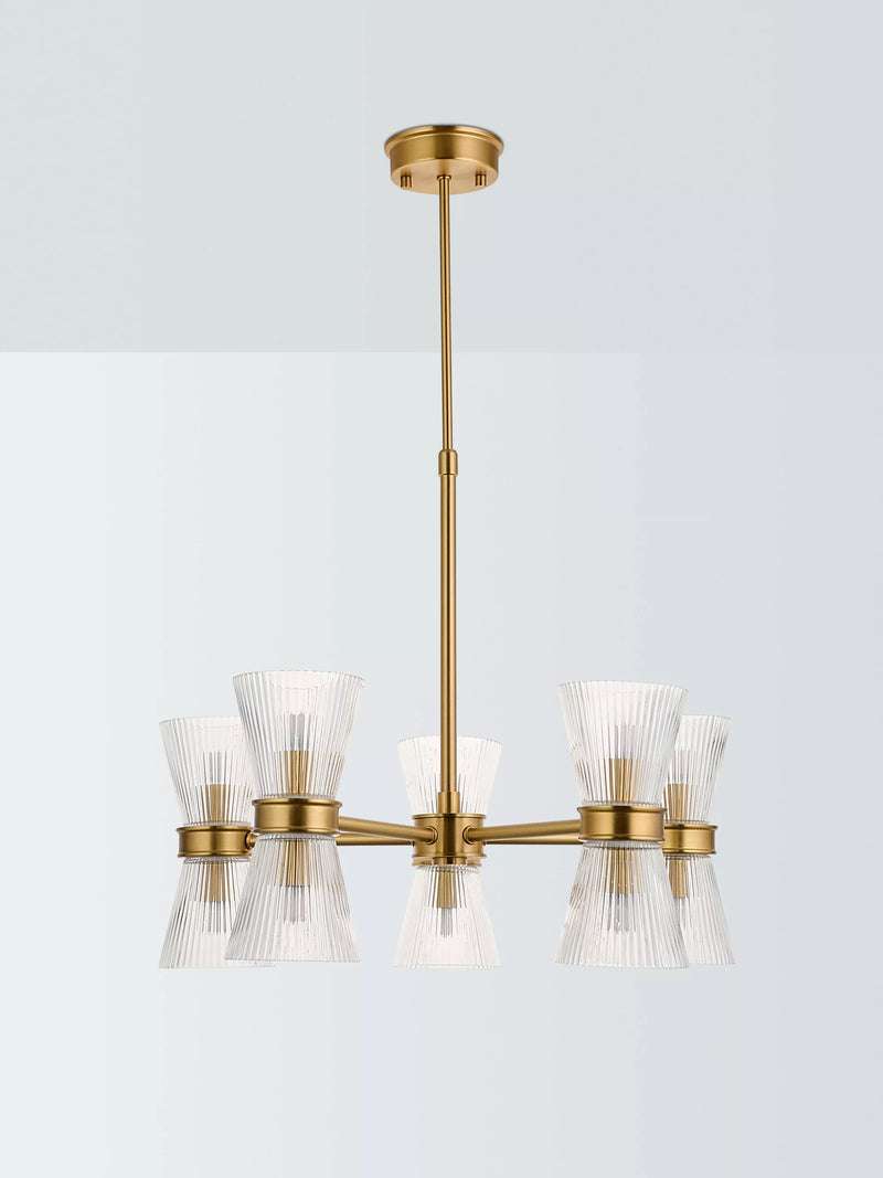 John Lewis Cuthbert ceiling light antique brass, imported from the UK