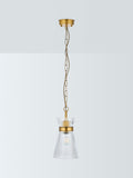 John Lewis pendant light ribbed glass antique brass - British product