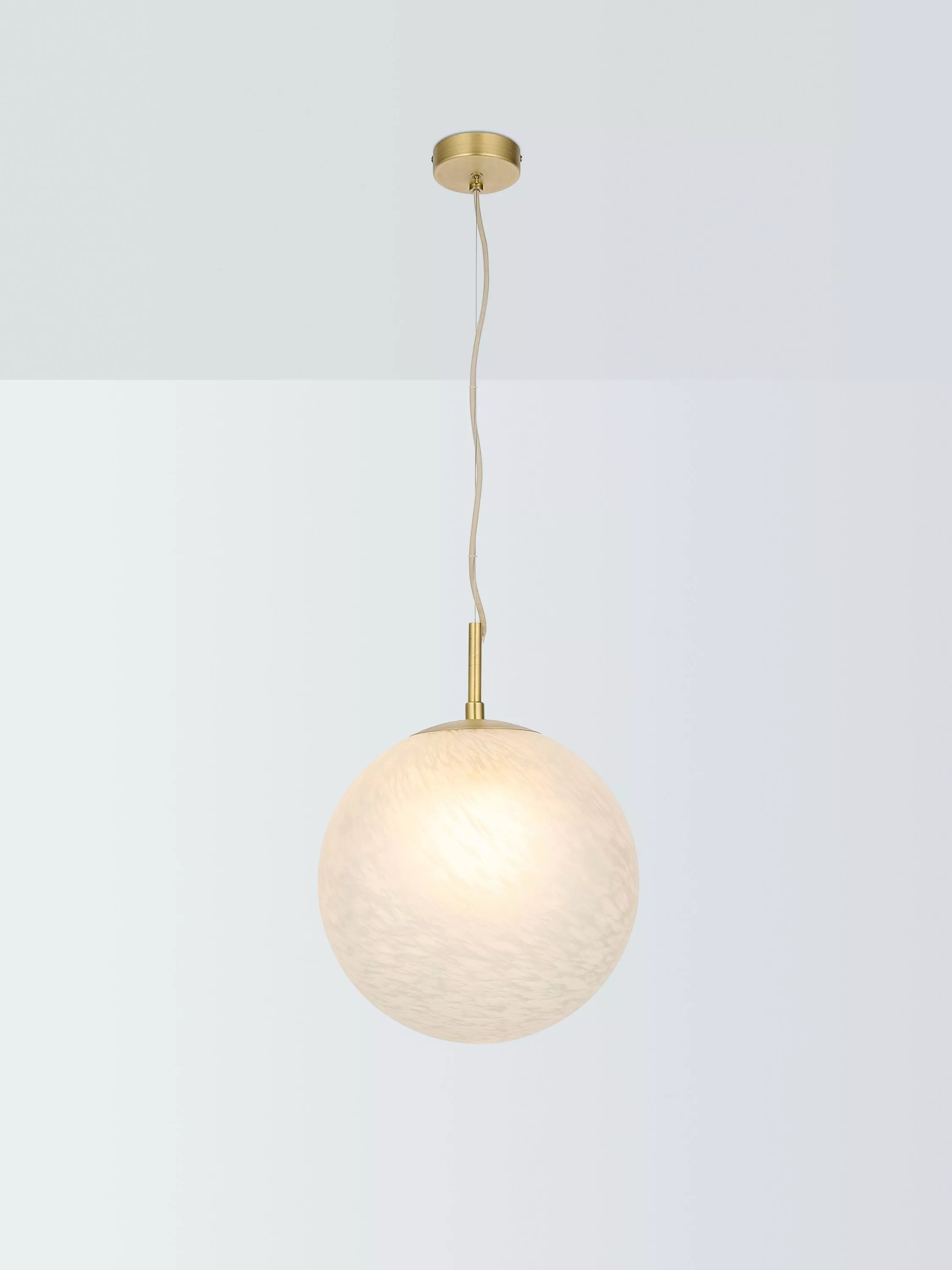 John Lewis Modern Moon pendant light frosted confetti glass (British brand)