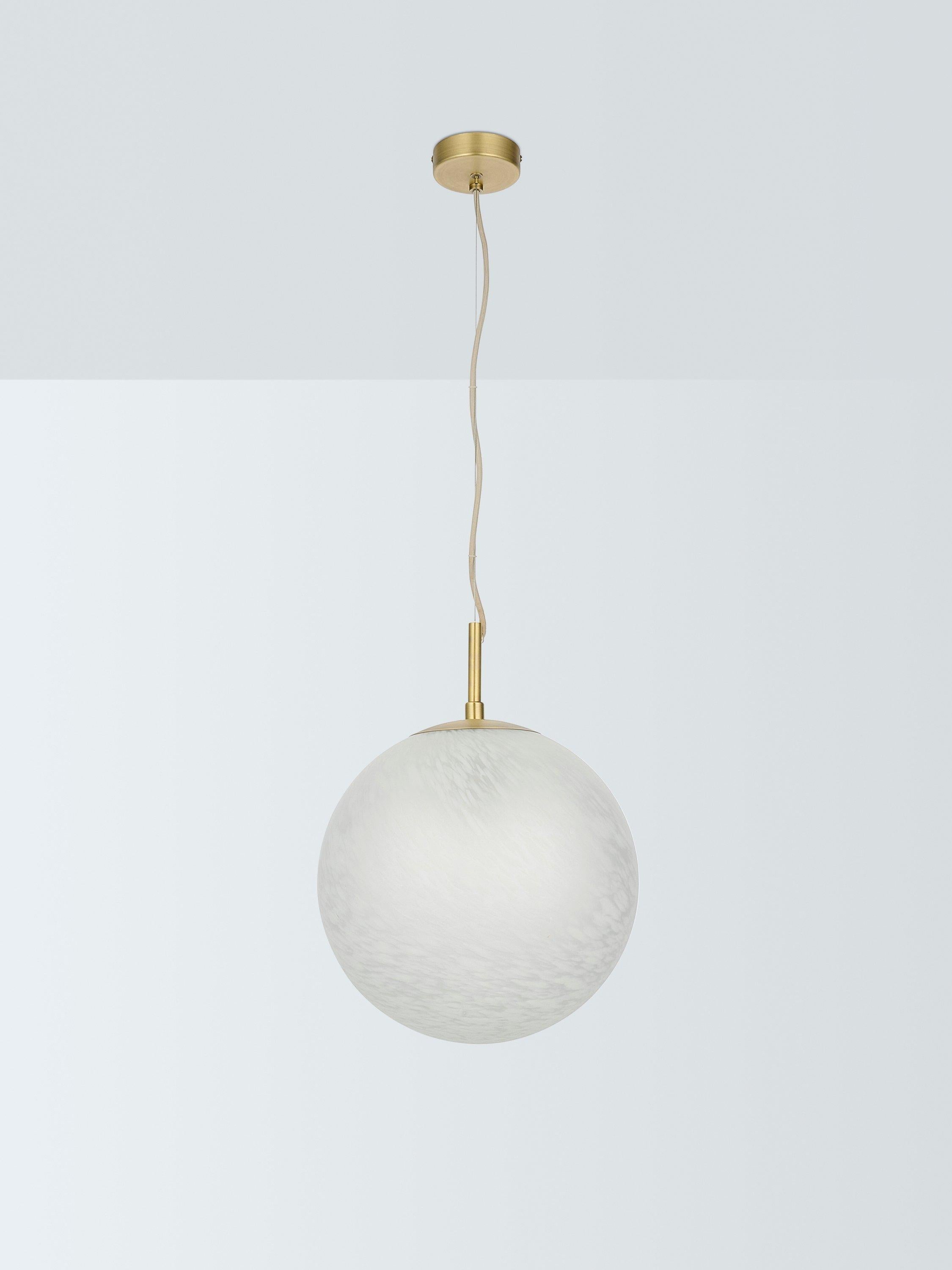 John Lewis Modern Moon pendant light frosted confetti glass (British brand)
