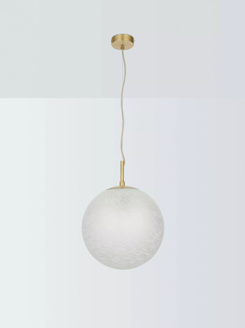 John Lewis Modern Moon pendant light frosted confetti glass (British brand)