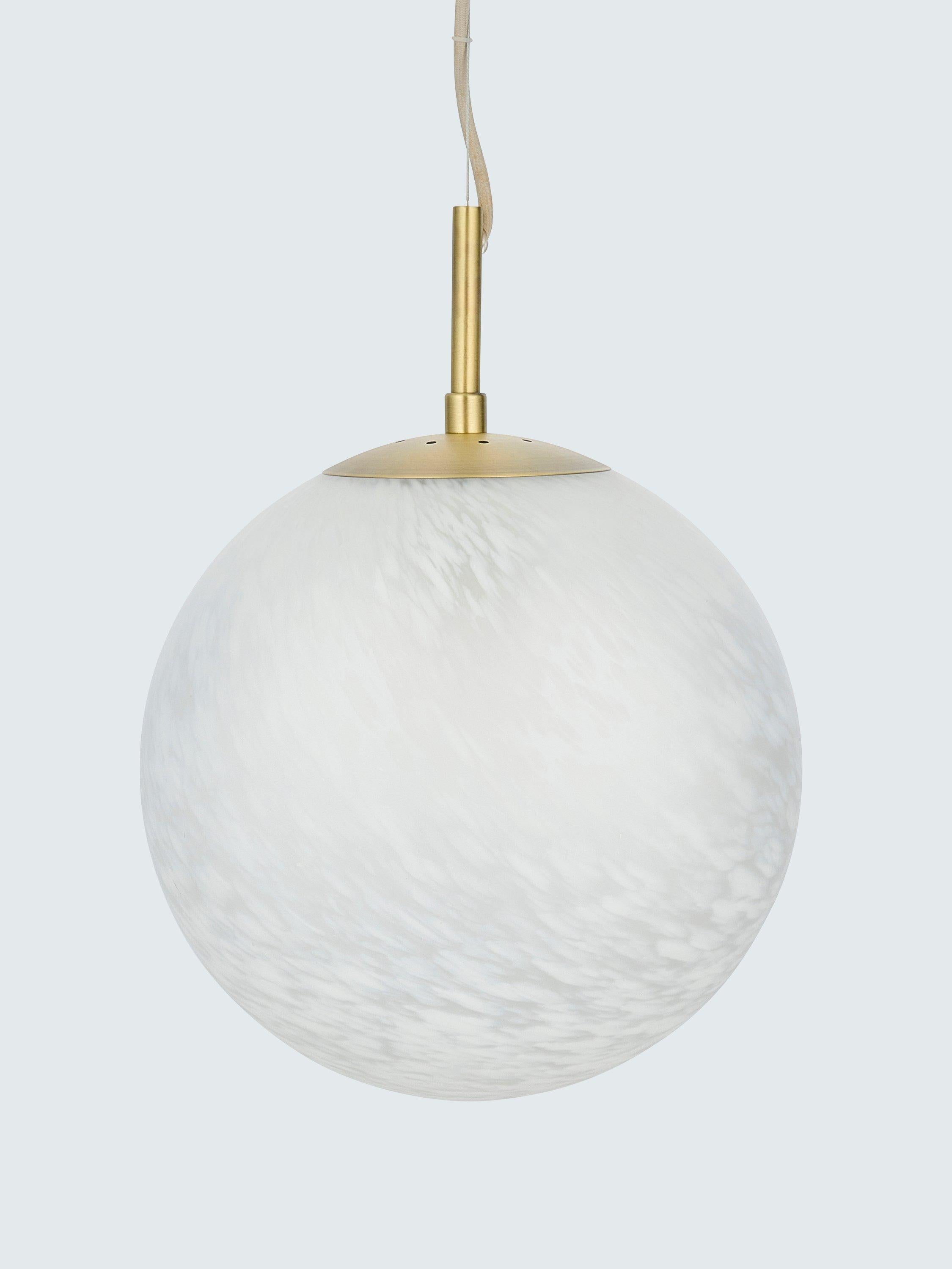 John Lewis Modern Moon pendant light frosted confetti glass (British brand)