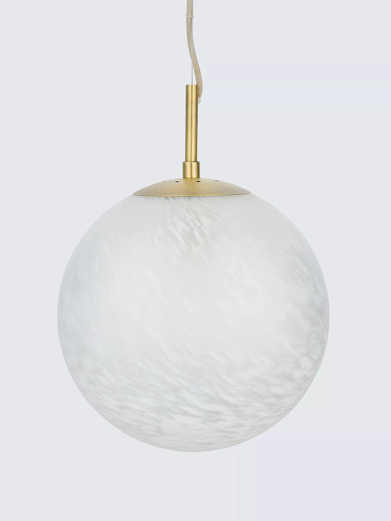 John Lewis Modern Moon pendant light frosted confetti glass (British brand)