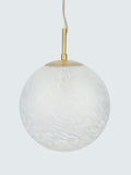 John Lewis Modern Moon pendant light frosted confetti glass (British brand)