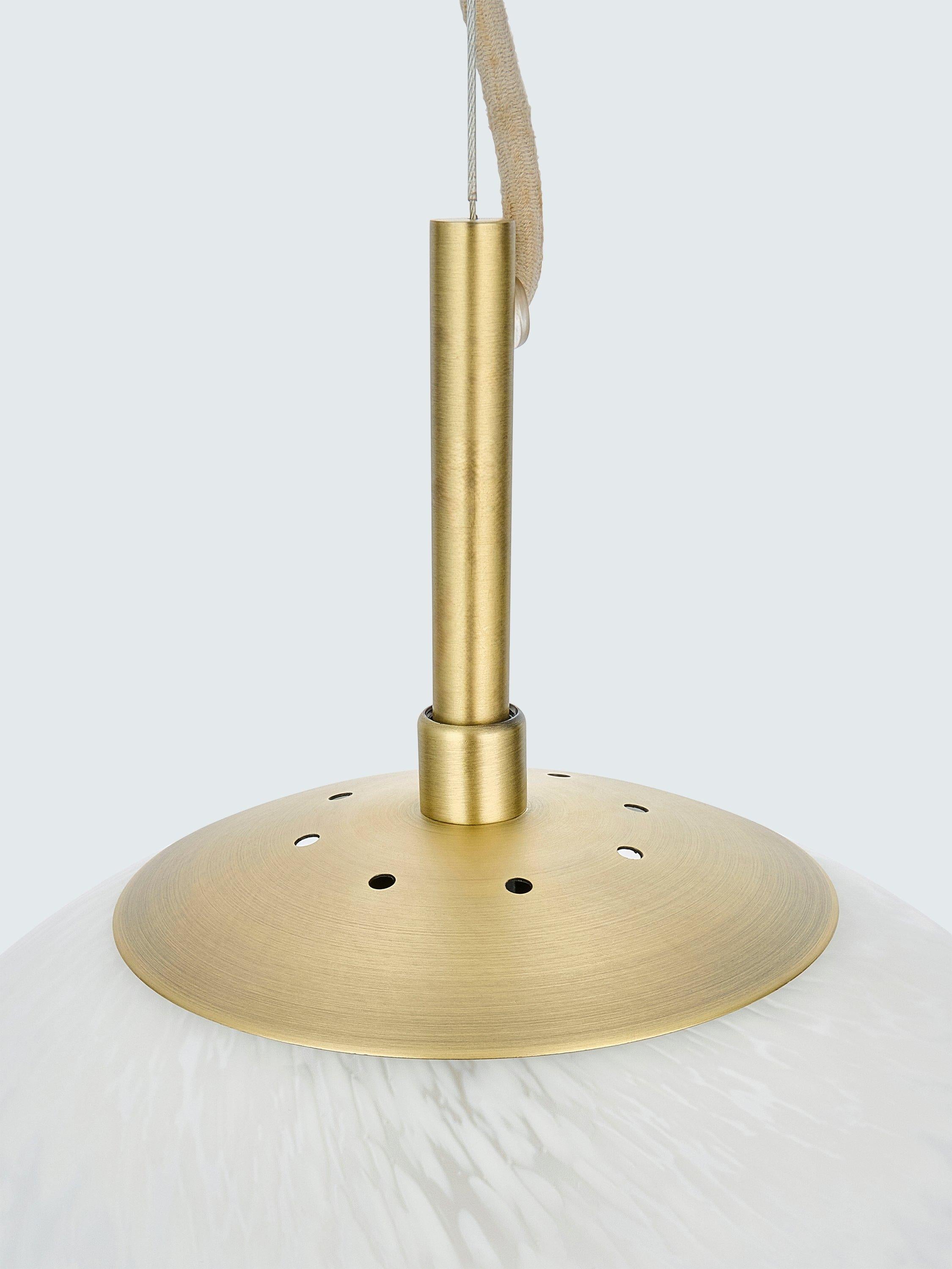 John Lewis Modern Moon pendant light frosted confetti glass (British brand)