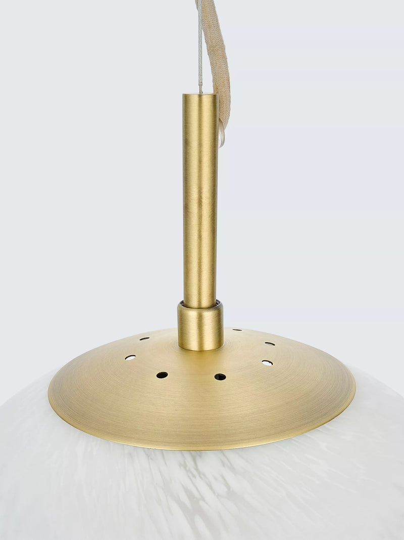 John Lewis Modern Moon pendant light frosted confetti glass (British brand)