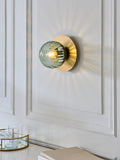 John Lewis ribbed glass globe wall light rosemary green, UK version