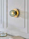 John Lewis ribbed glass globe wall light rosemary green, UK version